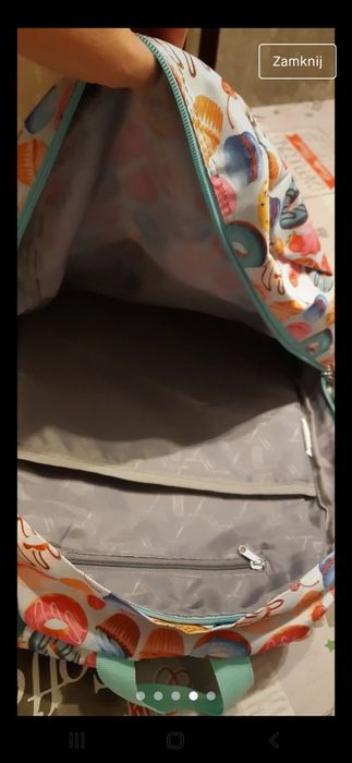 Plecak średni wejdzie zeszyt A4