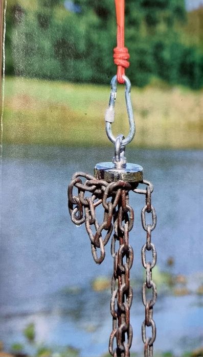 Zestaw magnes neodymowy z linką 20m