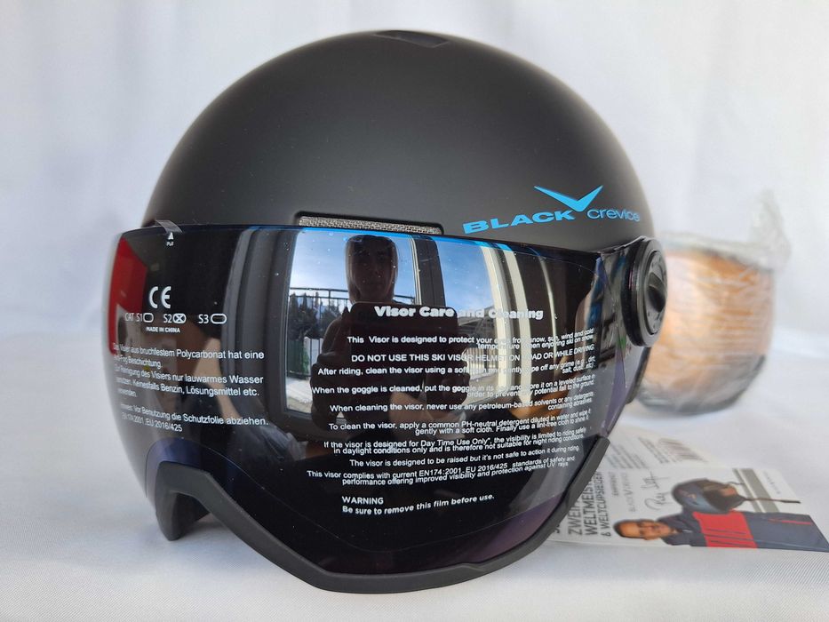 Kask narciarski Black Crevice Saalbach Matt Black Blue M 54-57cm