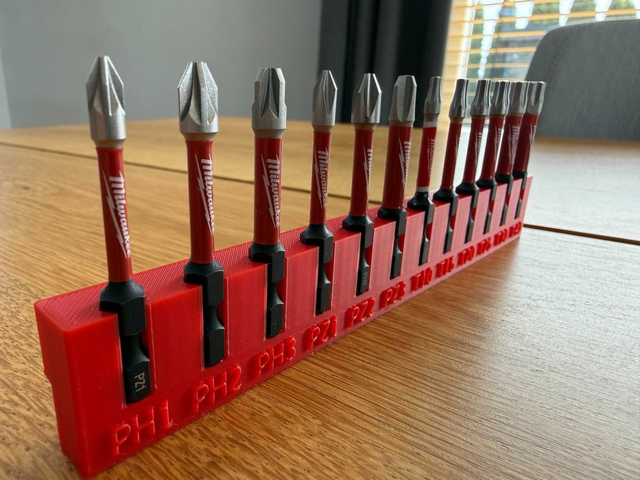 Zestaw bity Milwaukee 50mm PZ PH TORX uchwyt do ściany