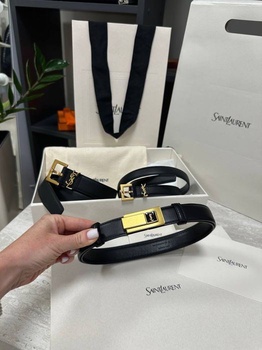 Ремень YSL Yves Saint Laurent повний комплект бутика розмір регулюється шкіряний
