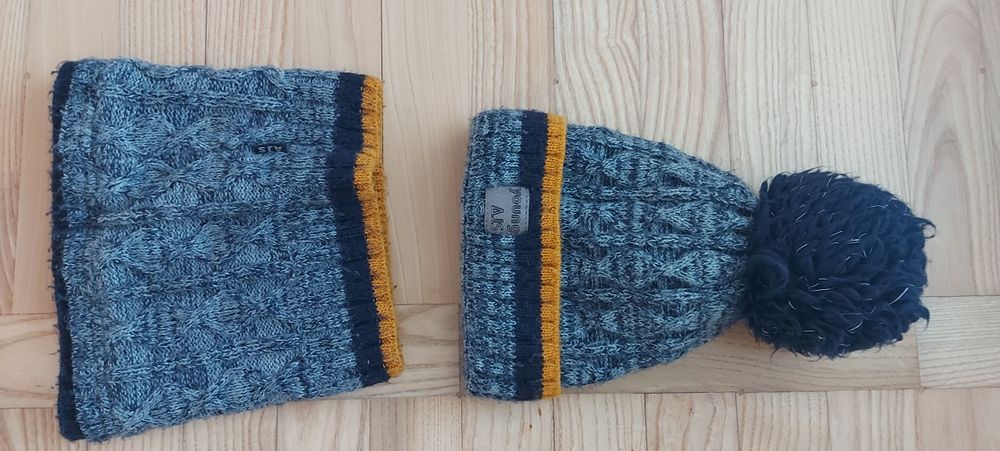 Czapka z kominem zimowa dla chłopca