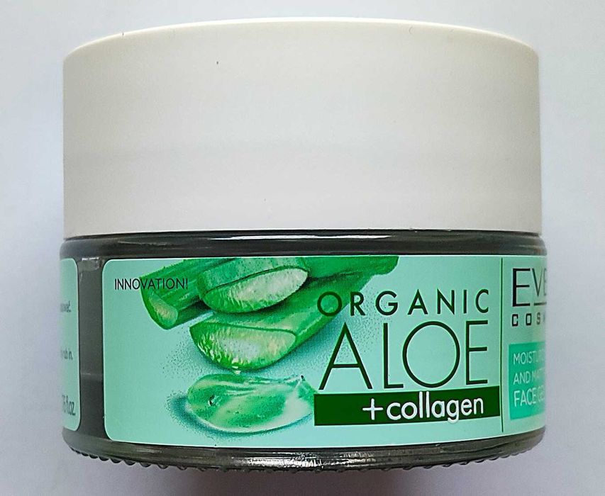 Krem do twarzy Organic Aloe + Collagen – nawilżający i odżywczy