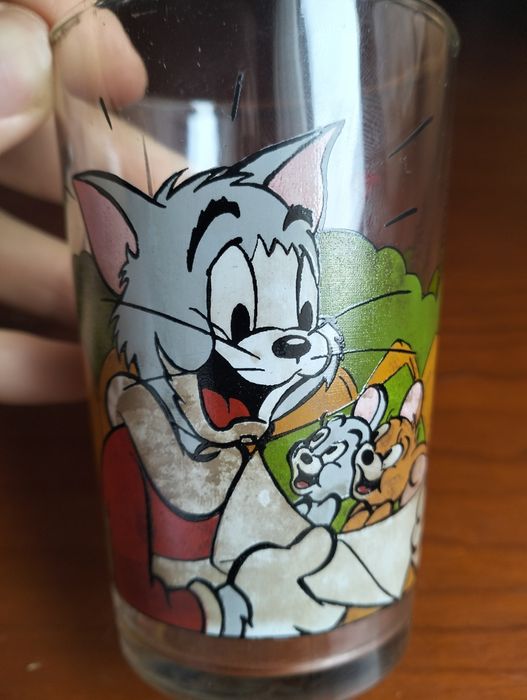 Copo pirogravado Tom & Jerry 1989