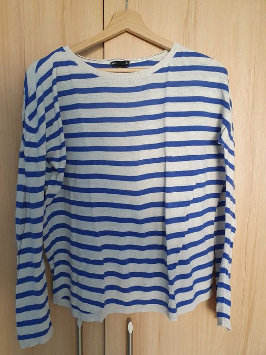 Sweter w niebieskie paski, H&M, M