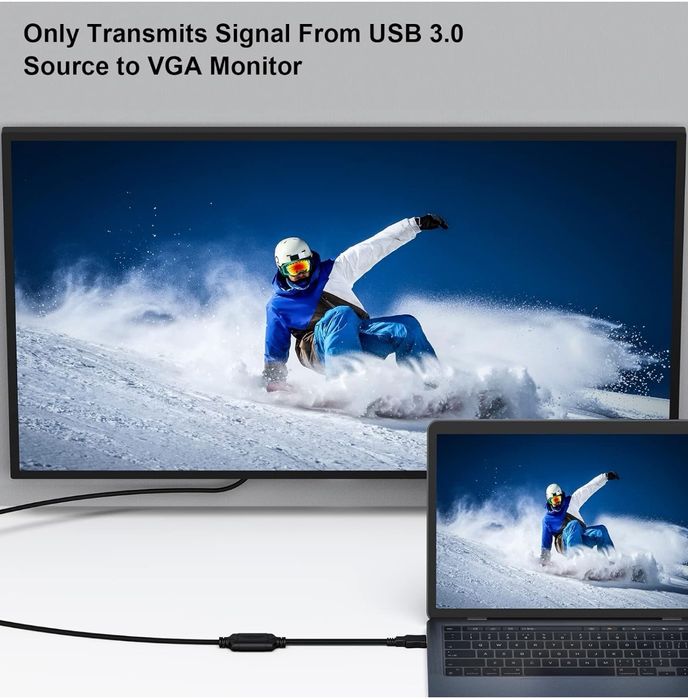 BENFEI Kabel USB 3.0 do VGA 1,8 m męski na męski
