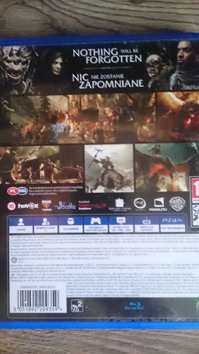 Cień Wojny Shadow of War PS4 Playstation 4 polska wersja Dark souls
