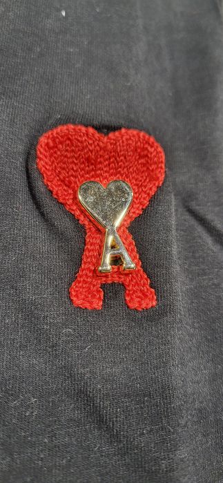 Ami longslee long bluzka damska bawełna premium złote serce S