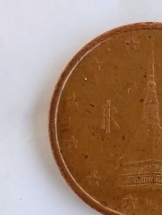 Moeda de 2 cêntimos, Itália 2002, difícil de encontrar (com oferta)