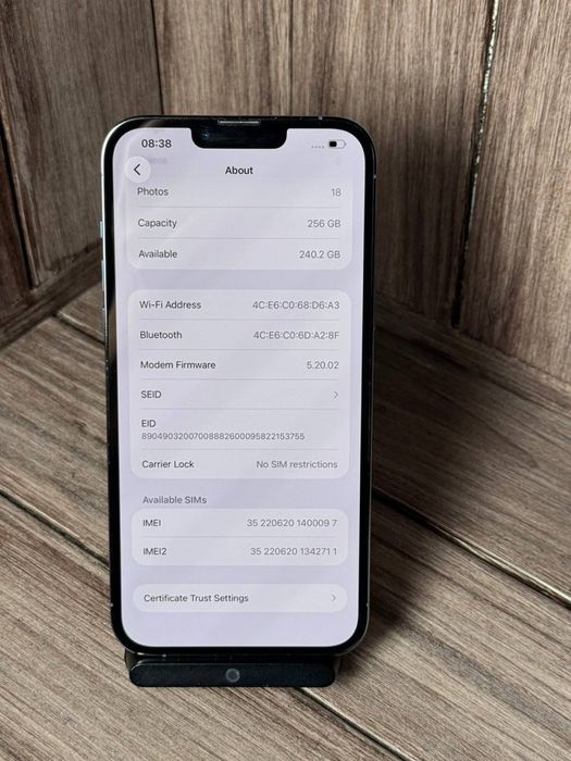IPhone 13  pro max Blue 256gb!!! 3 США!! NEVERLOCK Батарея 100%#3971