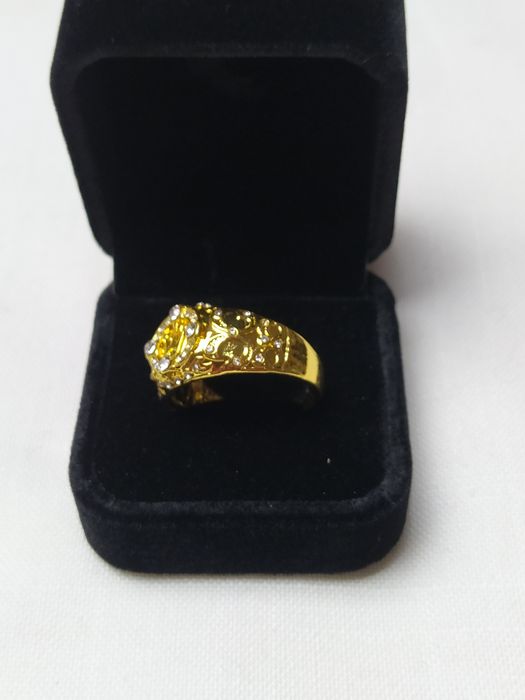 Sygnet męski korona cyrkonie