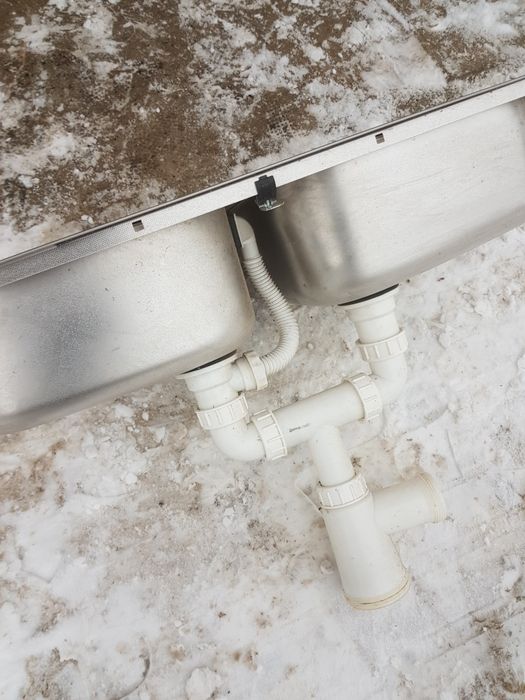 Zlew dwukomorowy aluminiowe