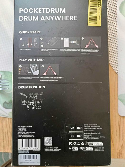 Aeroband - PocketDrum 2 Max NOWY, W OPAKOWANIU