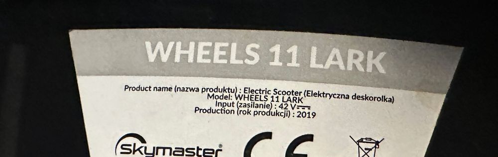Deskorolka elektryczna SKYMASTER Wheels 11 Lark