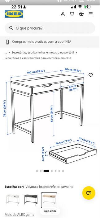 Secretaria Alex Ikea