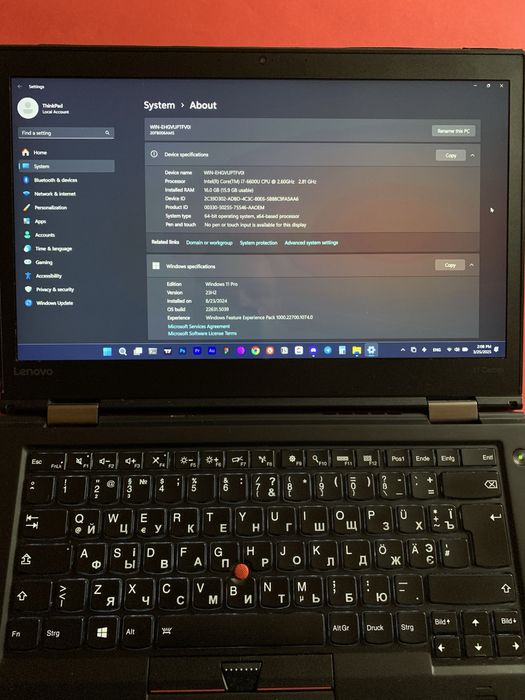 Lenovo ThinkPad X1 Carbon G4 i7 16Gb/SSD 480 Gb