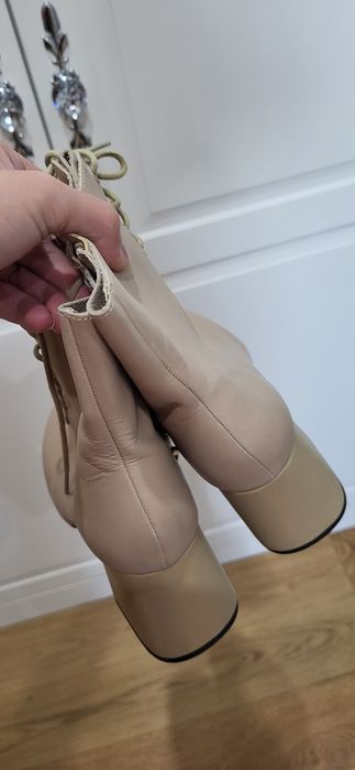 Botki Zara 39 skóra naturalna