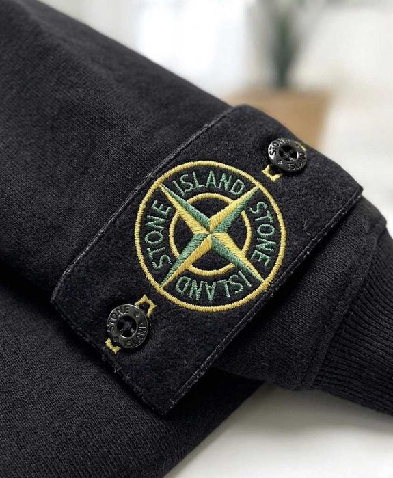 Світшот Чорний Stone Island - Толстовка Черная Стон Айленд