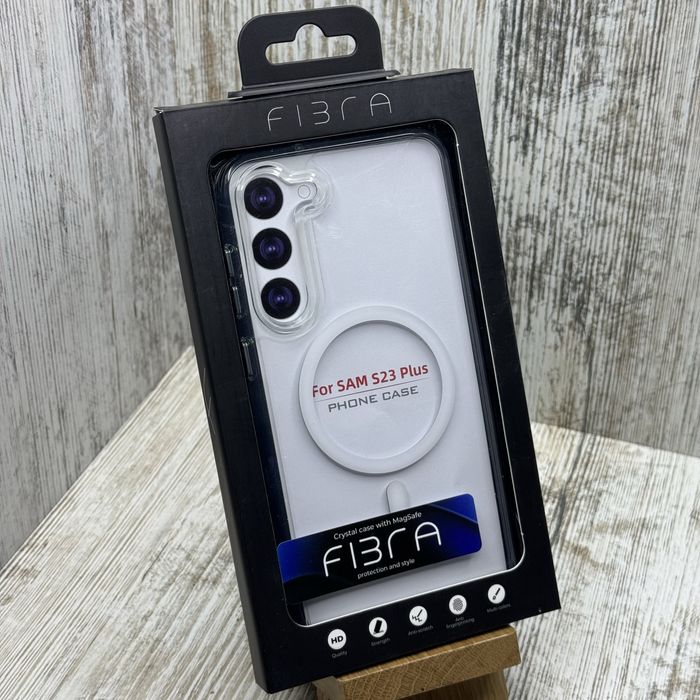 Чехол Fibra Crystal MagSafe на Samsung S23/ S24/ S25 Plus Чохол ТОП