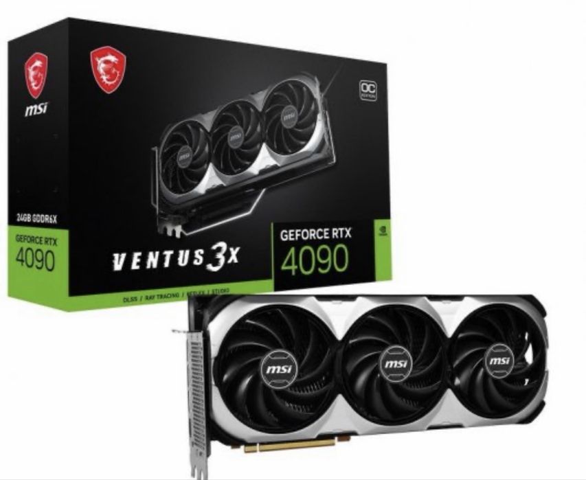 MSI RTX 4090 Ventus 3X E OC 24GB — impecável, 1 ano uso, com fatura/cx64738607656065121