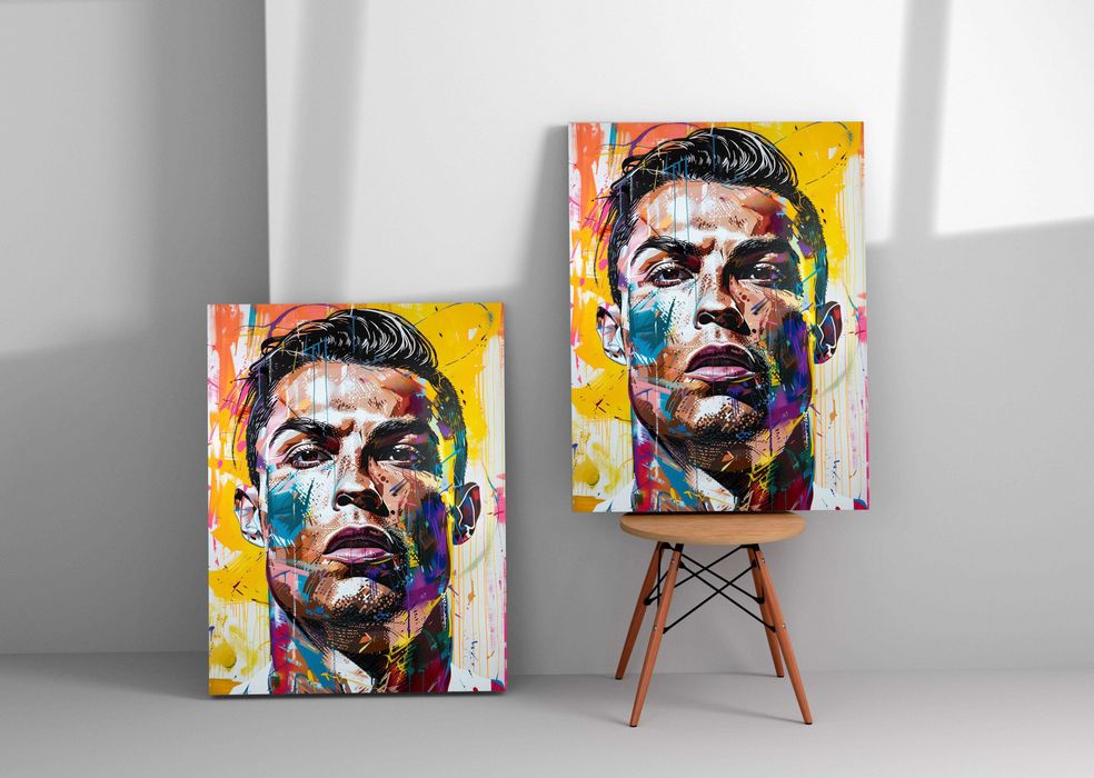 Obraz na płótnie Cristiano Ronaldo CR7 30x40 - Nowoczesny Portret