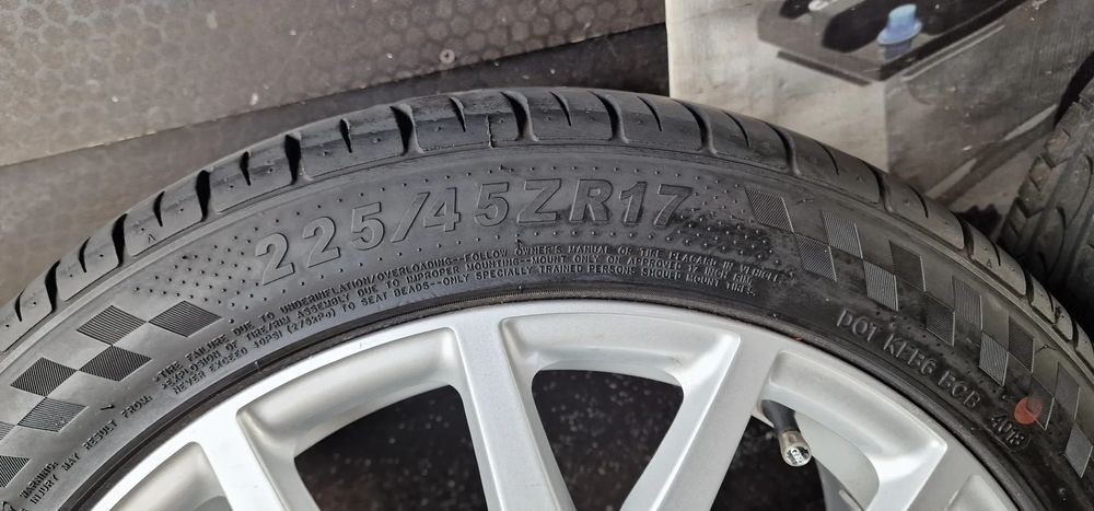 alufelgi +opony letnie 225/45 17 5x112 et56 audi a3 s3 rs3
