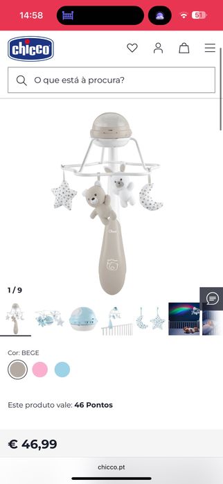 Móbile Chicco para cama