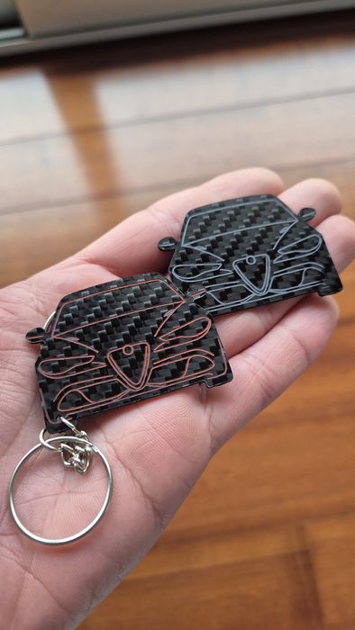 Porta Chaves personalizados Fibra de Carbono