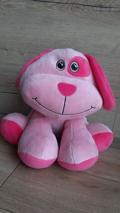 Duzy różowy piesek maskotka wielkość ok 40cm