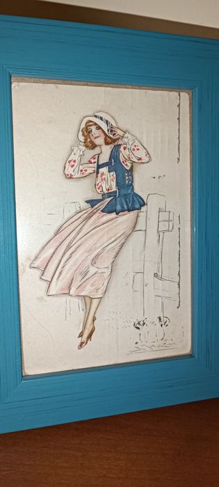 Antigo postal francês 1 metade do século XX