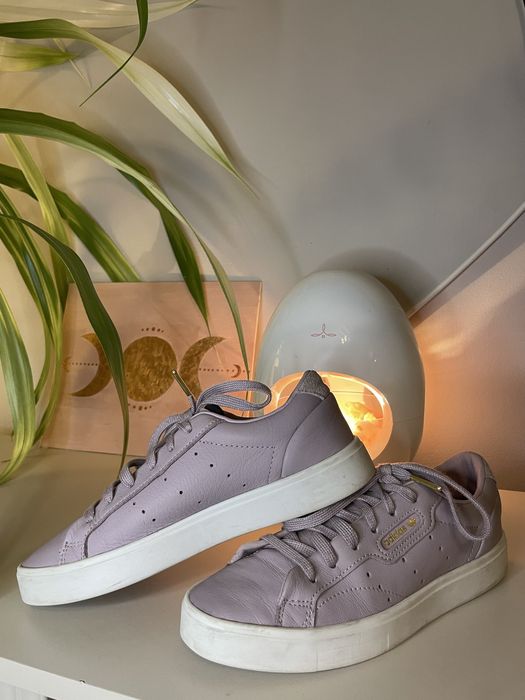 Buty Trampki Sneakersy Adidas Sleek fioletowe