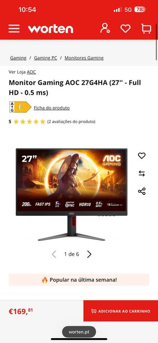 Vendo monitor 27