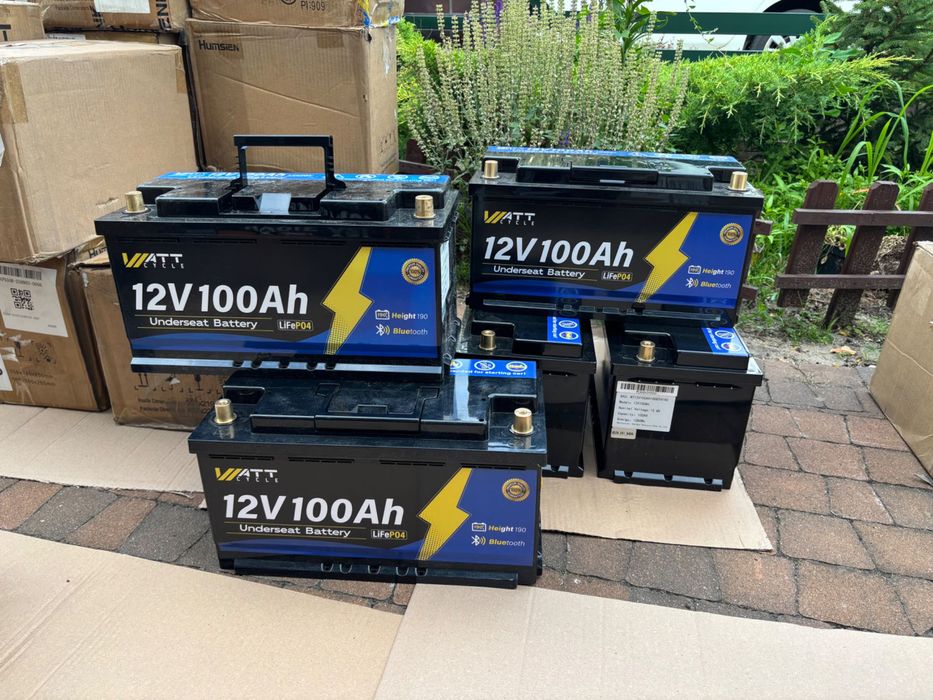 WattCycle 12V 100h LiFePO4 H190 bezobsługowy z BMS i BT - KAMPER, SOLAR, ŁÓDŹ, OFF-GRID bluetooth