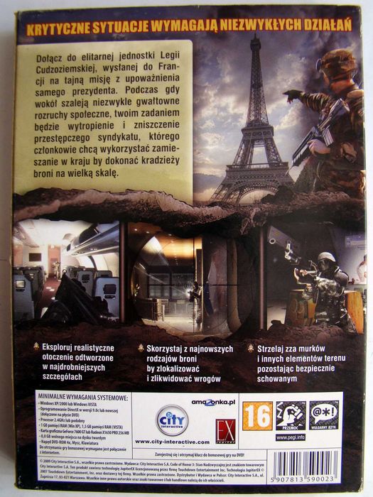 CODE OF HONOR 3 - Stan nadzwyczajny. PC DVD