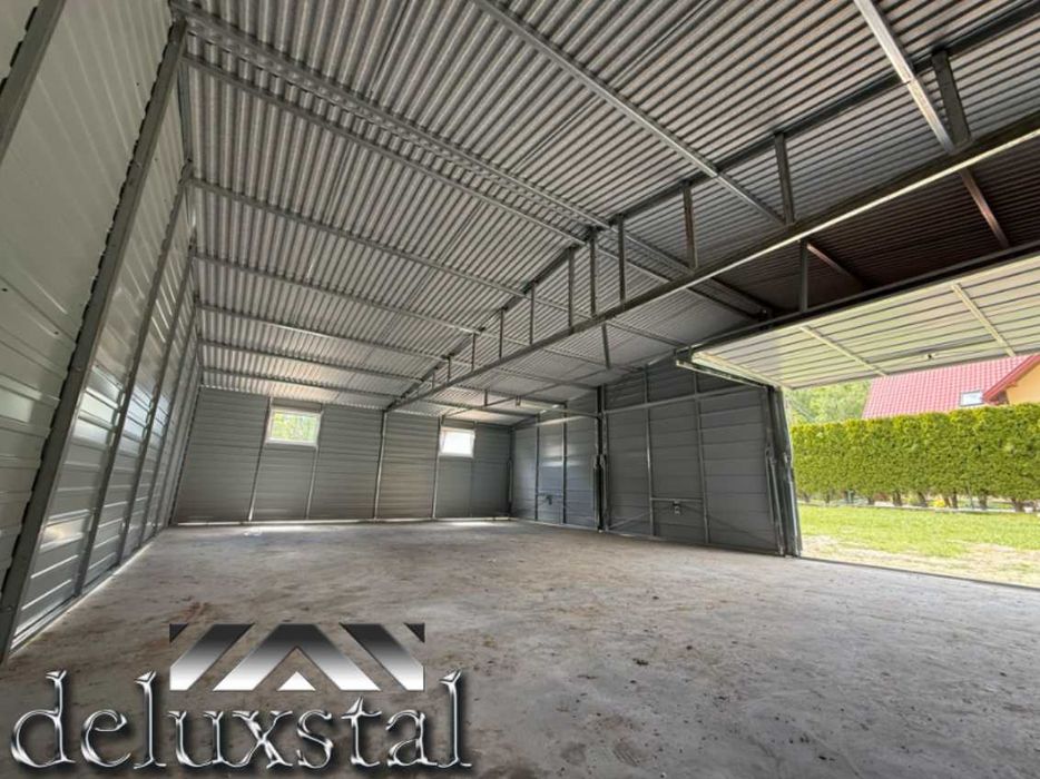 Garaze blaszane garaz 12x6 konstrukcja ocynkowana poziom