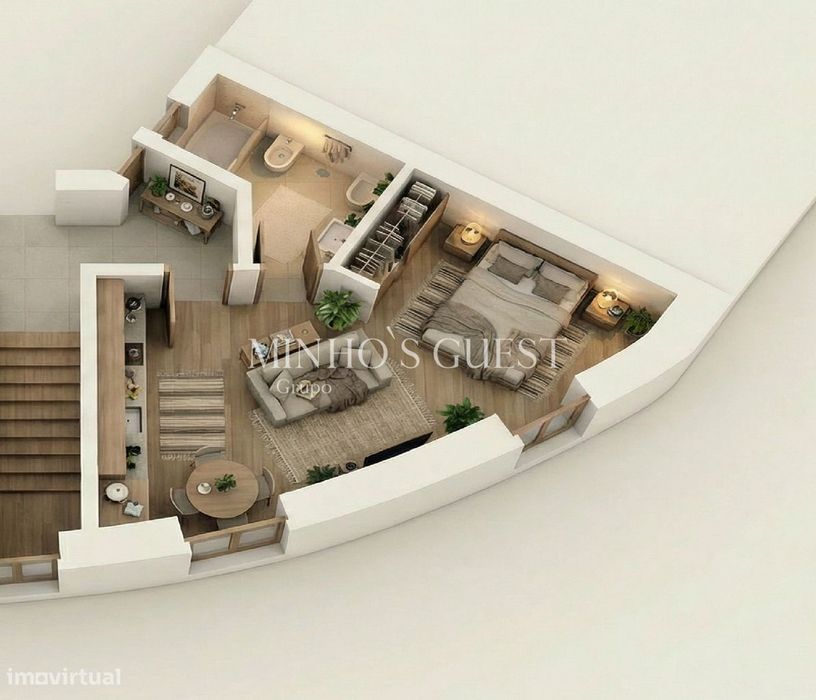 Apartamento T0 totalmente remodelado próximo da UNIVERSIDADE DO MINHO