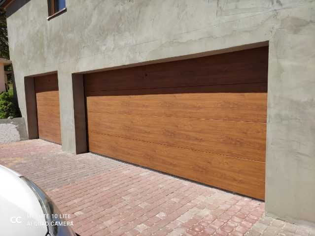 Brama garażowa segmentowa ocieplana 2500x2250 złoty dąb z GWARANCJĄ