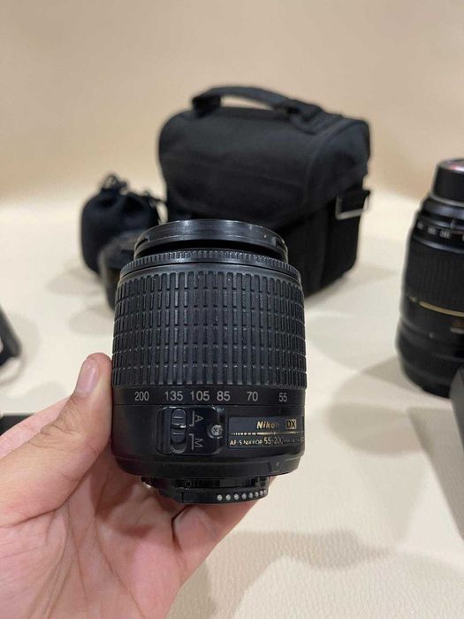 Nikon D3200 + 4 lentes + Case + 2 Baterias