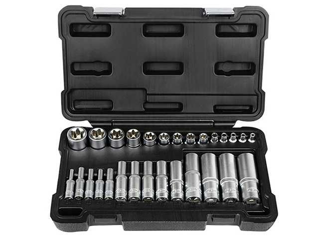 Jogo Chaves Cx.1/4"-3/8"-1/2" Torx 28 Peças | JBM 54141