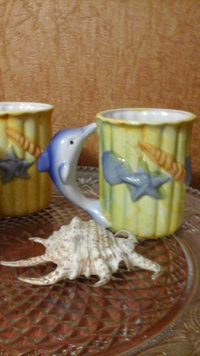 Рідкісні морські подарункові чашки! 2 шт. Текст!