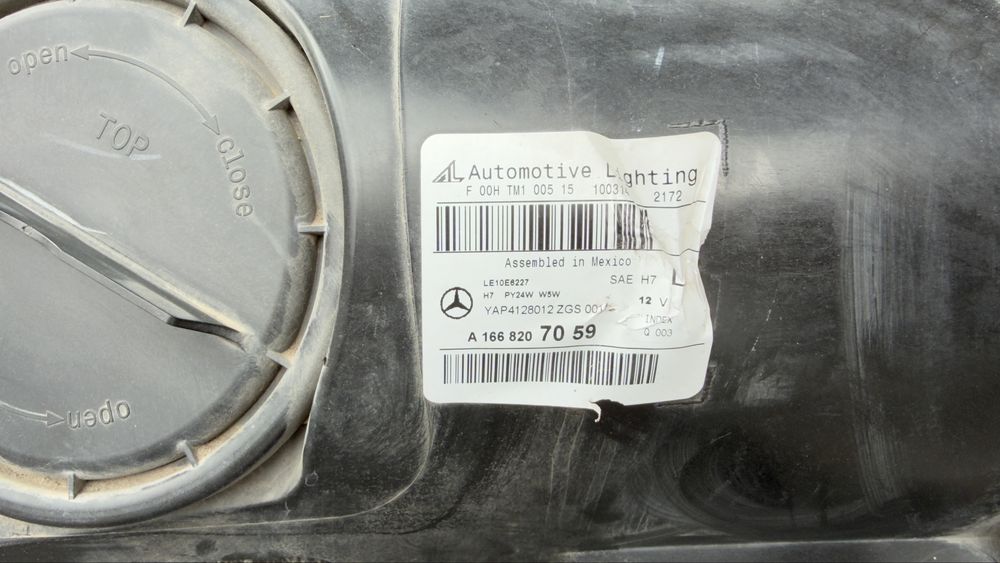 Фара Mercedes ML w166