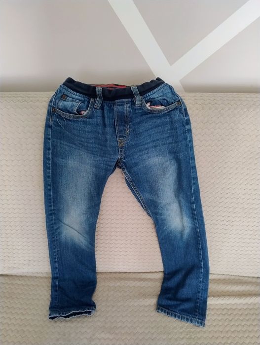 Spodnie jeansowe H&M 128 niebieskie