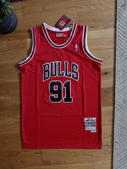Koszulka Mitchell & Ness Dennis Rodman Chicago Bulls XL czerwona jersey nowa