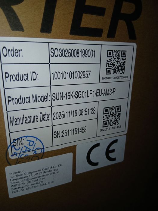 Інвертор Дея 15 кВт в трехфазний  Deye SUN-15K-SG05LP3-EU