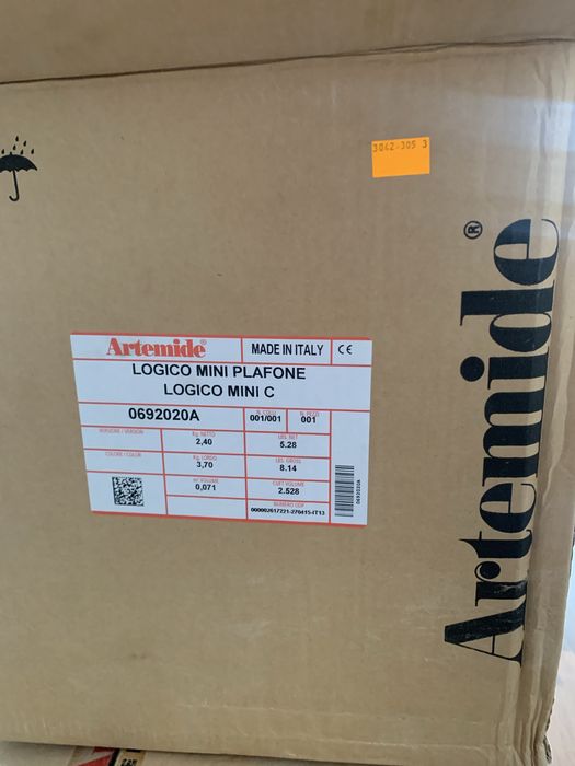 Designerska lampa sufitowa Artemide Logico Mini made in Italy plafon