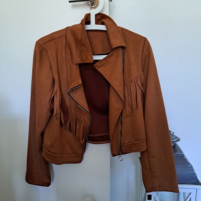 Casaco franjas camel NOVO