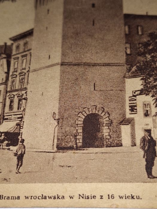 Kolekcja PRL stara pocztówka Nysa Brama wroclawska