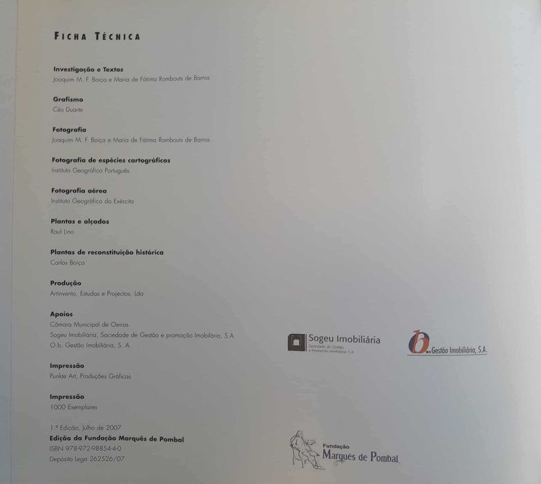 Livro "O Palácio e a Quinta dos aciprestes" Fundação Marquês de Pombal