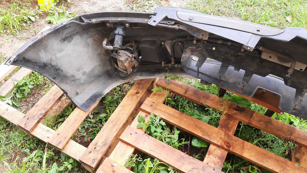 Mitsubishi Lancer VII 7 zderzak przedni kompletny spryski halogeny