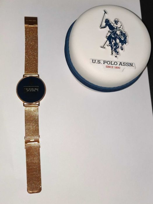 Zegarek cyfrowy złoty 38mm U.S Polo Assn